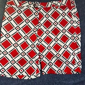 Men's Red Geometric Pattern Shorts